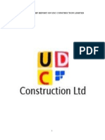 Internship Report On Udc Construction Limited