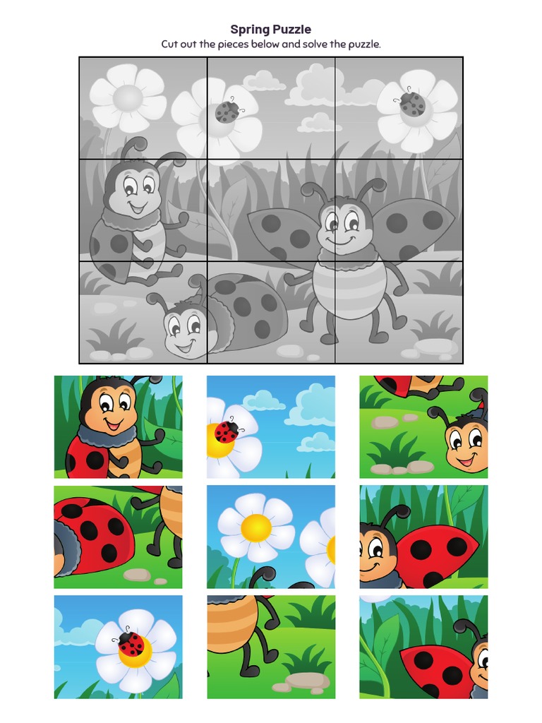 Spring Puzzle Cut-Out Activity | PDF