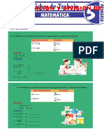 Multiplicacion y Division de Numeros Enteros para Quinto Grado de Primaria