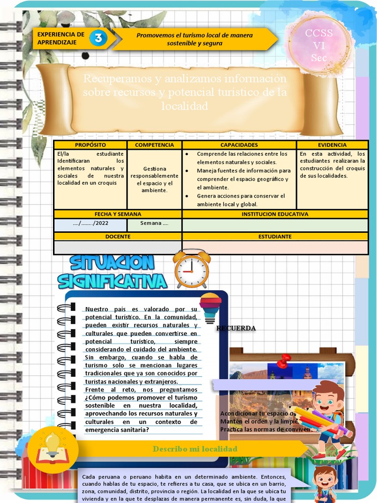 Ficha de Actividad Semana 1 - 1° y 2° CCSS (Eda 3) | PDF | Ecosistema ...