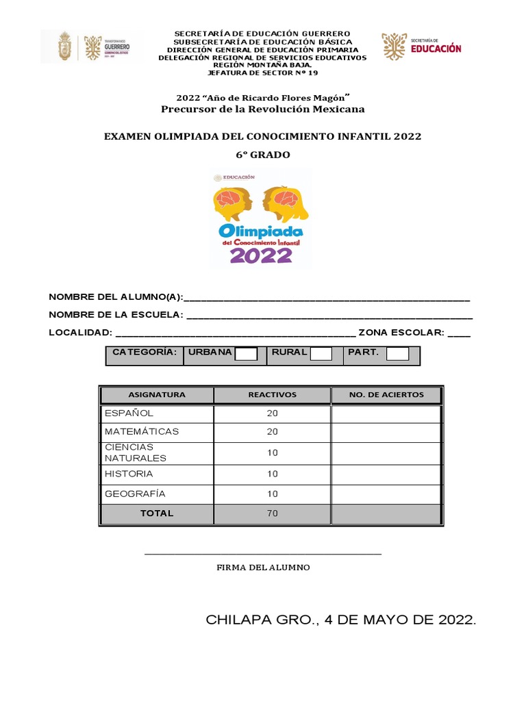 Exa Oci Sec 19 2022 Imprimir | PDF | Mesoamérica | Radiodifusión