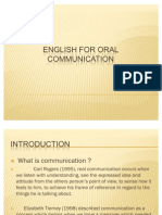 English For Oral Communication