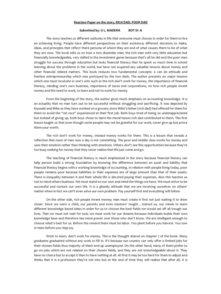 How to write a reaction essay picture