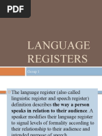 Language Registers