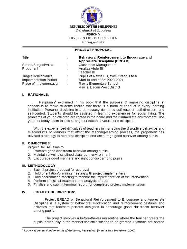 Project Proposal | PDF | Teachers | Classroom Management