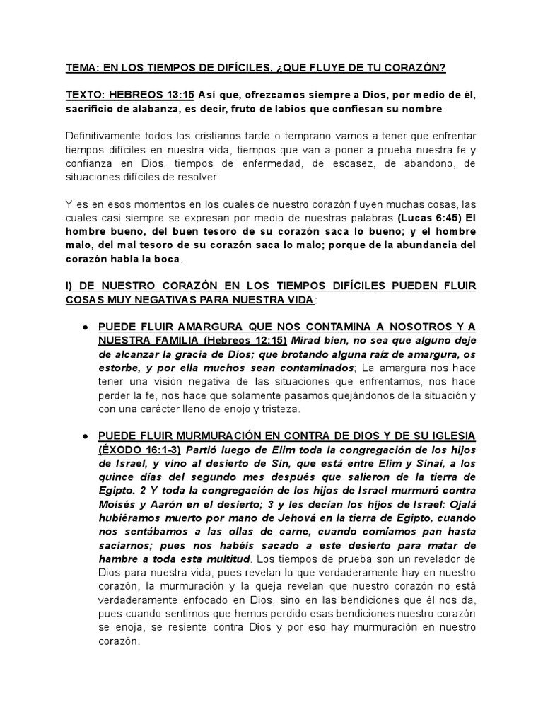 Fluyendo Alabanza en Tiempos Difíciles | PDF | Dios | Libro de números