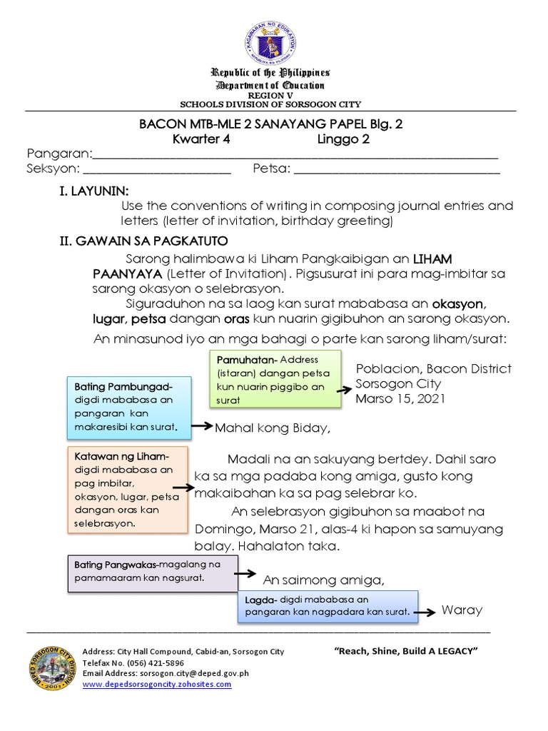 Bacon MTB2 LAS 2 Q4 | PDF