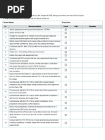 Project Management Checklist