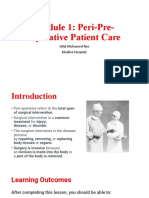 Module 1 Peri-Pre-Operative Patient Care