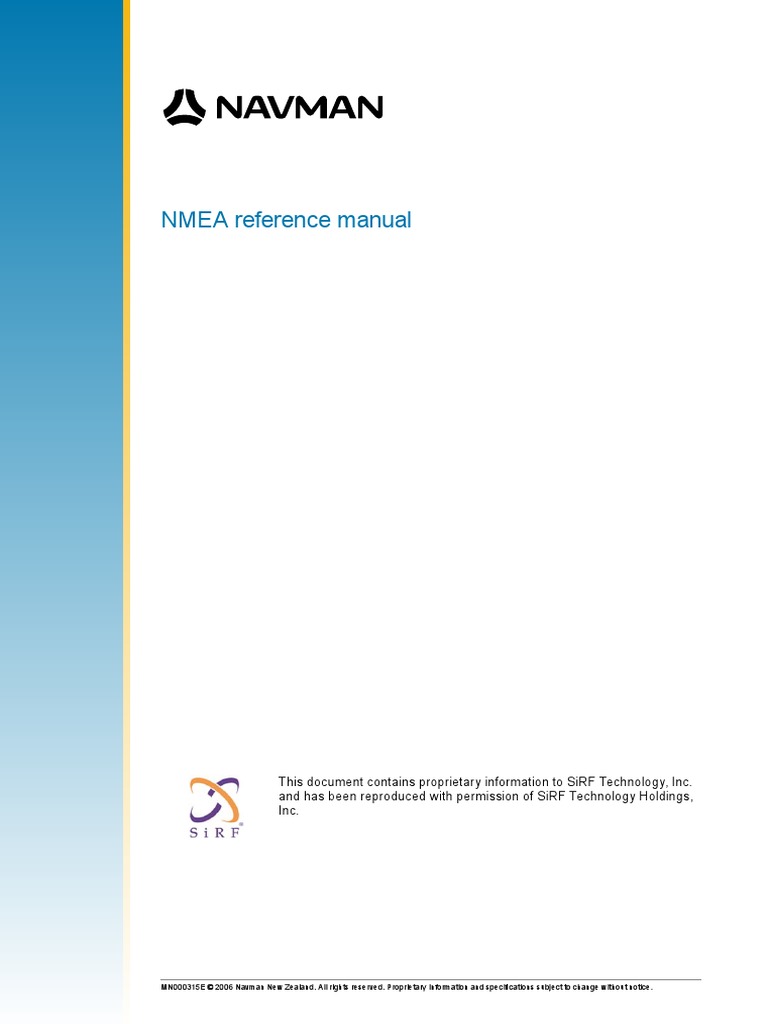 MN000315E NMEA Ref Manual PDF Global Positioning System Signal To