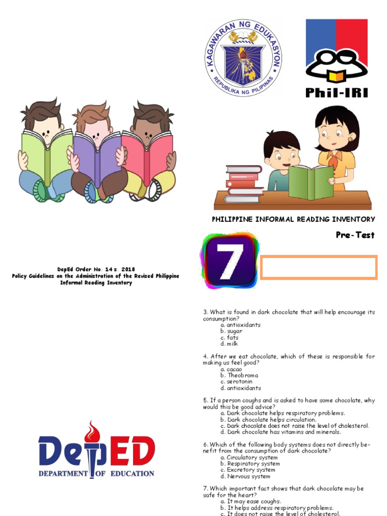 Philiri booklet grade 7 pre test pdf chocolate