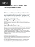 Magic Quadrant For Mobile App Development Platforms