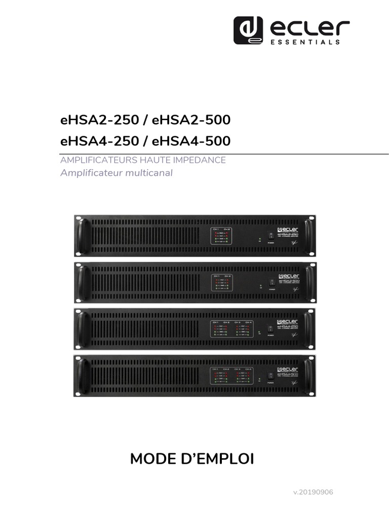 Guide d'installation eHSA Amplificateurs | PDF | Amplificateur ...