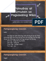 Patnubay at Simulain Sa Pagsasaling Wika