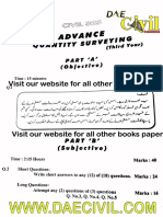 Advance Quantity Survey Ing Civil 323 3rd Year Past Solved Paper