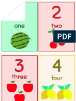 Number Fruits Flashcards