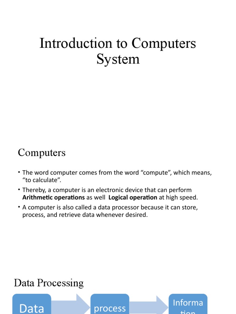 Introduction To Computers System | PDF | Computer Hardware | Programming