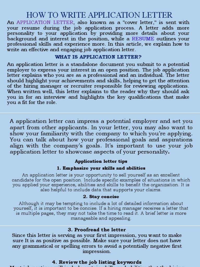 Writing an Effective Application Letter | PDF | Résumé | Recruitment