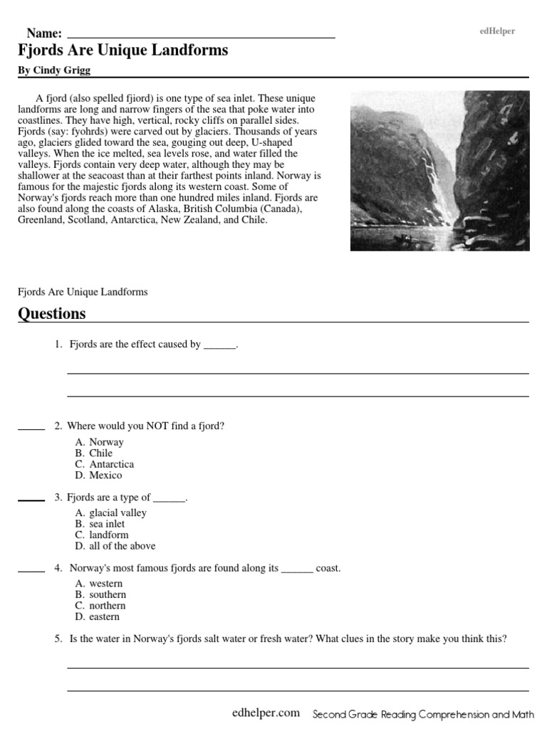 2ND GRADE READING COMPREHENSION WORKSHEETS PDF 2017 visual data 7