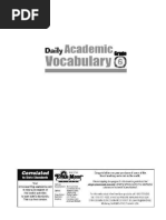 Daily Academic Vocabulary Grade 6 | PDF | Arte