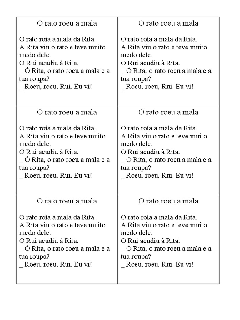 O Rato Roeu A Mala | PDF