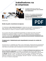 Direitos Dos Trabalhadores Na Insolvência de Empresas - Fátima Pereira Mouta