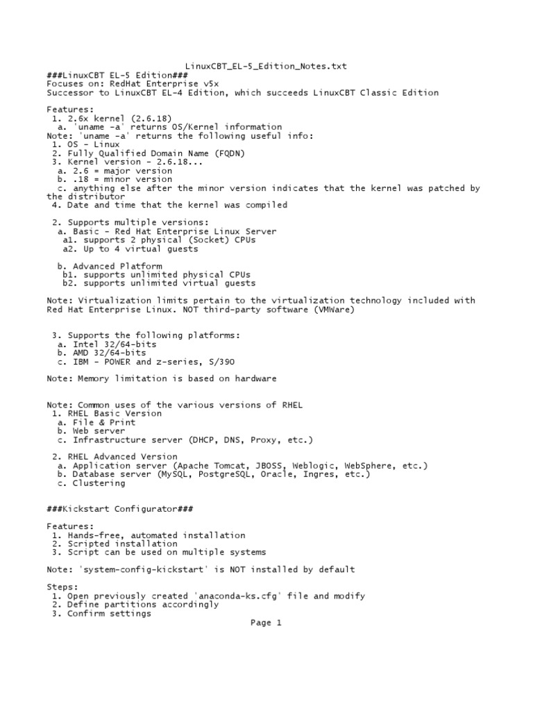 LinuxCBT EL-5 Edition Notes | PDF | File Transfer Protocol | Zip (File ...