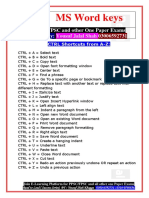MS Word Keys.