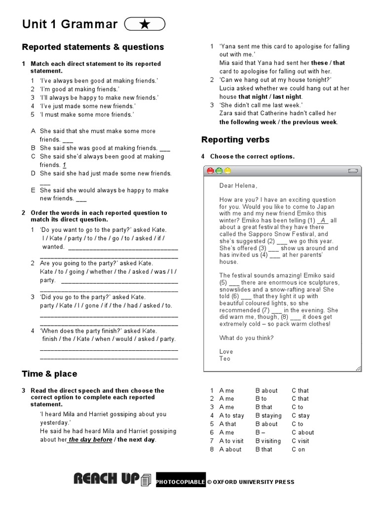 Grammar Unit 1 1 Star | PDF | Linguistics