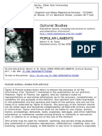 Cultural Studies Volume 23 Issue 1 2009 Doi 10.10802F09502380701702482 Tadiar Neferti X. M. POPULAR LAMENTS