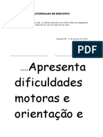 Autorização de desconto de R$ 71,80 em folha de pagamento