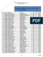 Lista de Postulantes Al Examen de Admision A La FP Una Fisica