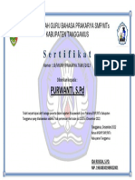 MGMP Prakarya Tanggamus Sertifikat Purwanti 2022