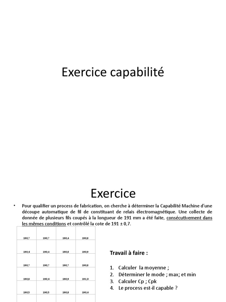 Analyse de Capabilité Machine pour Découpe | PDF | Technologie et ...