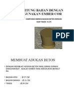 Tabel Campuran Beton K100-K300 SNI | PDF