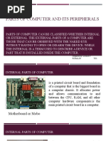 ICT 10 - PARTS OF COMPUTER and ITS PERIPHERALS