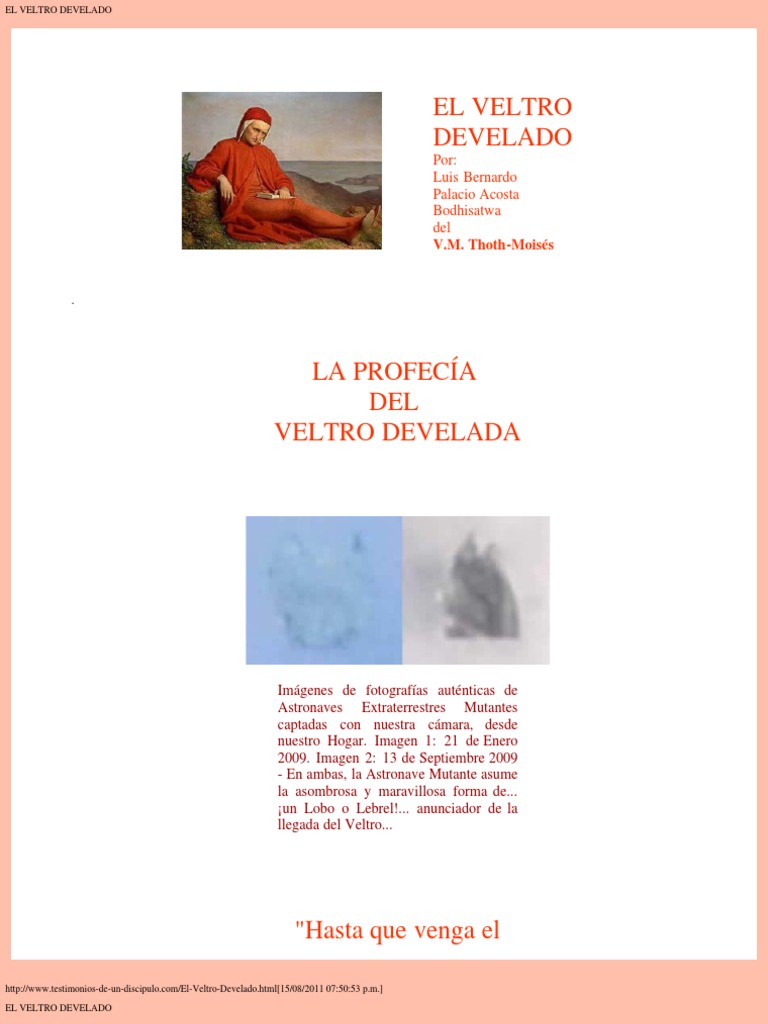 Profecía del Veltro Revelada | PDF | Divina Comedia | Dante Alighieri