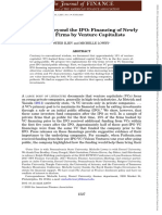 The Journal of Finance - 2020 - ILIEV - Venturing Beyond The IPO Financing of Newly Public Firms by Venture Capitalists