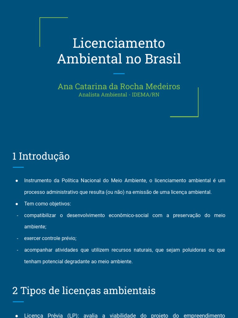 Licenciamento Ambiental no Brasil | PDF | Ambiente natural | Brasil