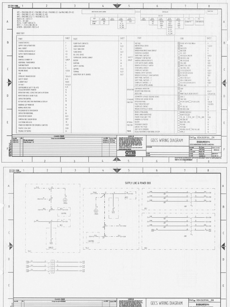 GECS Otis Escalator Wiring Diagram | PDF