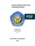 Makalah Budaya Konflik Sosial Dan Manajemen Konflik