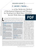Effectiveness of The McKenzie Method Mechanical Diagnosis and Therapy For Treating Low Back Pain - Literature Review With Meta