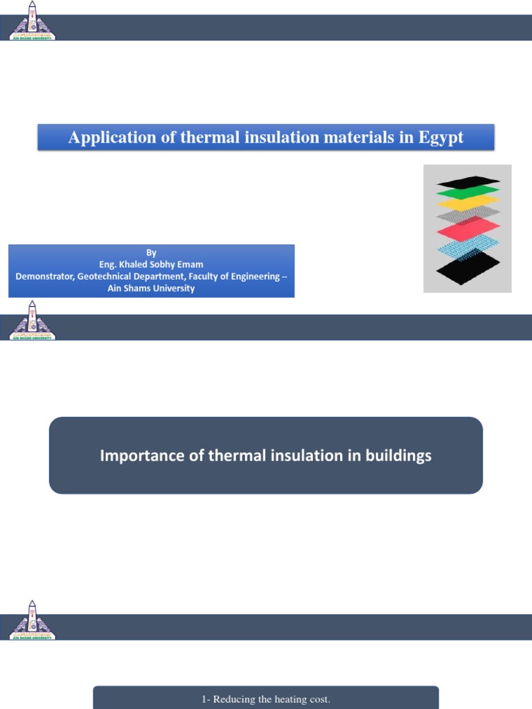 Application of Thermal Insulation Materials in Egypt | PDF | Building ...