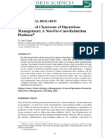 Decision Sci J Innov Edu - 2015 - Asef Vaziri - The Flipped Classroom of Operations Management A Not For Cost Reduction