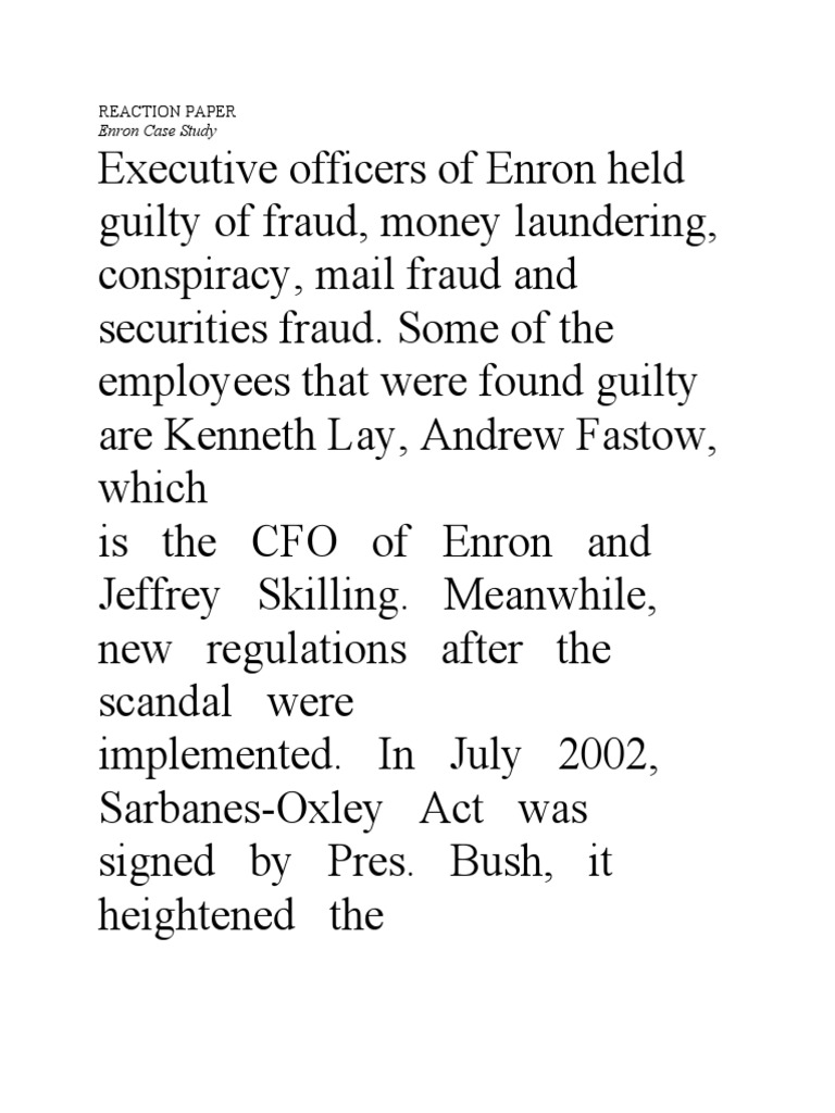The Enron Case Study Summary _ Enron: Scandal and Accounting Fraud – TVHG