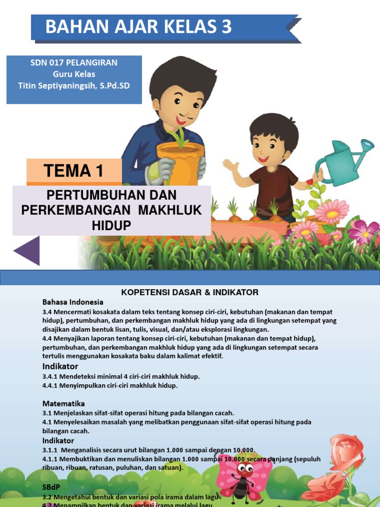 Bahan Ajar Kelas 3 Subtema 1 Pb 1 Pdf