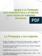 Pedagogía y Pedagogia Actividad Fisica y CC Deporte