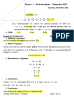 Brevet Blanc N°1 - Corrigé