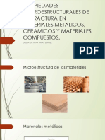 Propiedades Microestructurales de La Fractura en Materiales Metalicos