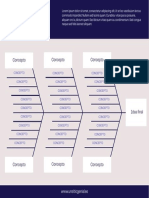 Gráfico Diagrama de Ishikawa Profesional Azul Oscuro